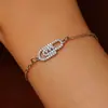 Pulsera Geométrica de Clip con Microincrustaciones de Zirconia, Diseño de Nicho Transfronterizo, para Mujer, Simple y Elegante, Joyería de Alta Gama y Personalizada