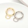 Anillo de resorte de retención de color de fábrica accesorio para equipaje anillo de apertura metálico 5 puntos colgante de bola de pelo en forma de calabaza llave