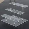 Rack de exibição de escada acrílica rack de exibição de perfume rack de armazenamento de joias multi-camada modelo de mão rack de exibição