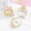 Anillo de oro auténtico de 18 quilates con microincrustaciones geométricas de circonita para mujer, estilo retro, estilo hip-hop, con diamantes, estilo europeo y americano.