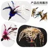 Aproximadamente 50 Piezas de Puntas de Plumas Azules y Blancas para Manualidades, Decoraciones de Plumas de Pollo Coloridas, Accesorios para el Cabello, Materiales Hechos a Mano para Atrapasueños, Directo del Fabricante