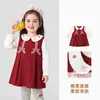 Ropa Infantil Panda Kaka Vestido Dulce Falso de Dos Piezas para Niñas Ropa de Otoño para Niños Vestido de Princesa para Bebé para Otoño