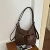 Bolsa tote grande com padrão de lichia retrô para mulheres, novo estilo 2026, mochila multifuncional de couro macio, bolsa para o dia a dia outono/inverno e bolsa de ombro tote