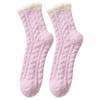 Calcetines Personalizados Calcetines de Terciopelo de Coral para Mujer Invierno Más Terciopelo Engrosados Color Sólido Muestra de Diseño y Procesamiento Logo Personalizado Regalo Personalizado