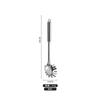 Juego de utensilios de cocina de acero inoxidable con mango de tubo redondo pequeño, espátula, colador, cuchillo y tenedor, pinzas, batidor de huevos, juego de utensilios de cocina