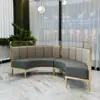 Mobiliario de Restaurante Mesa de Comedor de Pizarra Personalizada para Restaurante Occidental Sofá de Cabina Semicircular de Acero Inoxidable Combinación Mesas y Sillas Comerciales para Restaurante