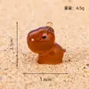 Paisaje en Miniatura que Brilla en la Oscuridad Linda Capibara Adorno de Escritorio Artesanía de Resina Pequeña Capibara