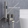 Acero Inoxidable Mini Compañero de Baño Una Entrada Dos Salidas Válvula de Ángulo Boquilla de Bidet Presurizada Grifo de Baño Balcón