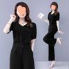175 # Ternos Populares Deste Ano para Mulheres Verão 2025 Nova Moda Estilo Estrangeiro Redutor de Idade Estilo Deusa Cobrindo a Barriga Conjunto de Duas Peças Calças