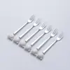 Juego de Tenedores para Fruta de Acero Inoxidable con Forma de Oso de Cerámica Premium, Pinchos de Fruta de Alto Valor para Uso Doméstico, Tenedores y Cucharas de Lujo Ligero, Tenedores para Fruta