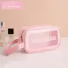 Bolsa de tocador de viaje, Separación de seco y húmedo, Bolsa de almacenamiento transparente impermeable, Gran capacidad, Bolsa de tocador de maquillaje portátil para viaje de negocios y hotel