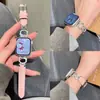 Adequado para Pulseira Apple Watch S12 Ultra, Pulseira de Relógio Apple S10S9876 com Diamantes Flash e Gato Kt, Pulseira para Meninas