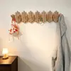 Cabideiro de chave de piano em madeira maciça, cabide de parede personalizado para casacos e chapéus, cabide de madeira para trás da porta na entrada, cabide de armazenamento de parede para casa