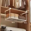 Cesta de extracción para armario Mesa Armario Cesta colgante Estante de almacenamiento de cabecera de dormitorio Estante de almacenamiento colgante sin perforaciones Estante para armario de cocina
