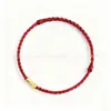 Pulsera de Oro Puro 999 con Cuentas de la Suerte, Hilo Rojo para el Año de Nacimiento, Mes Completo del Bebé, Adulto, Ceremonia de Apertura, Joyería de Oro, Regalo Casual