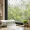 Pegatina de Vidrio con Impresión UV Verde Claro Ramas de Flores Finas Pegatina Decorativa para Puerta y Ventana Venta al por Mayor