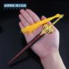 Espada negra Kushiro Jie Shen con mango L de 21 cm, modelo de arma de aleación YS de 21 cm