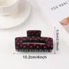 Acessórios da Moda Atacado: Presilhas de Cabelo Atmosféricas de Bolinhas em Formato de Coração, Grampos de Cabelo Estampados em Formato de Coração, Presilhas de Tubarão, Acessórios de Cabelo Vermelhos e Pretos