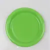 Plato Desechable de Plástico PS Personalizado de Fábrica Plato de Cena Colorido Redondo Plato para Pastel Comida Fría Plato de Postre 79 pulgadas