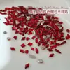 Mini Diamantes de Imitación Rojos K9 para Uñas con Bordes Biselados, Diamantes Irregulares Rojos de Fondo Plano para Uñas de Año Nuevo, Paquete Mixto