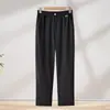 Calça Mãe Novo Estilo Verão, Calça Reta de Nove Pontos, Cintura Alta, Emagrecimento, Calça Versátil para Mulheres, Adequada para Mulheres de Meia-Idade e Idosas de 50-60 Anos