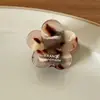 Nuevo Pinza de Garra Estilo Francés para Verano, Pinza Sencilla para Cola de Caballo Alta, Pinza Pequeña de Acetato, Pinza para Flequillo con Etiqueta Dorada Moderna y Elegante