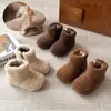 Botas de Piel para Niñas 2026 Invierno Nuevas Botas de Nieve Cálidas para Niños Botas de Algodón para Bebé Lindas Botas Cortas con Forro Polar para Niñas