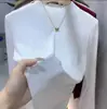 Camisa Básica Elegante de Gola Alta Parcial e Manga Longa de Alto Padrão para Mulheres, Novo Estilo 2025, Elegante e Rejuvenescedor, Blusa Camiseta Slim Fit Elástica