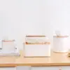 Caja de pañuelos rectangular de registro directo de fábrica, caja de pañuelos para sala de estar con ranura para tarjeta de teléfono móvil, caja de pañuelos creativa