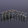 Juego de Herramientas Combinadas de Vasos de 10 Piezas Vaso Hexagonal Corto de 1/2 Vástago Curvo Vaso de 8-24mm Juego de Herramientas para Reparación de Automóviles