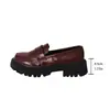 Zapatos Mocasines Talla Grande Comercio Exterior Mujer 2026 Otoño Invierno Nuevos Estilo Británico Versátiles Suela Gruesa Textura de Piedra Mocasines Planos sin Cordones Mujer