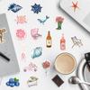 100 Adesivos Graffiti Diário Aquarela DIY Decorativos Guitarra Caderno Bagagem DIY À Prova d'água Atacado Transfronteiriço