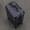 Nova Mala de Viagem com Carrinho de Alumínio, Mala de Viagem com Rodas Universais, Caixa com Senha de Grande Capacidade e Cantos Arredondados, Mala de Negócios