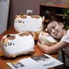 Almohada de espuma viscoelástica de gato calicó de dibujos animados para cama, oficina, siesta infantil, dormitorio estudiantil, adecuada para acostarse, extraíble y lavable