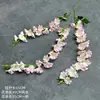 Flores de Glicinia Artificiales Colgantes de 3 Puntas para Decoración de Hotel y Hogar, Arreglos de Boda con Orquídeas, Adornos de Flores Artificiales Transfronterizos al por Mayor