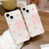 Funda de Teléfono Dulce con Purpurina de Fresa Estilo Ins para iPhone 18 Pro Max, Adecuada para iPhone 15, 16 y 13, con Agujeros Finos