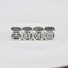 Cuentas espaciadoras cuadradas auspiciosas de plata vintage de Xizang, aleación DIY para atraer la fortuna y la bendición, materiales y accesorios de tejido hechos a mano