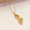 Collar de Acero de Titanio a la Moda de Celebridad de Internet para Mujer, Nicho de Alta Gama, Cadena de Clavícula sin Color, Lujo Ligero, Joyería de Tulipán para Combinar con Todo