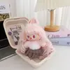 Conjunto de ropa para muñeca Labubu de barbería vintage, compatible con la 1ª, 2ª y 3ª generación de Labubu, incluye falda plisada de repuesto