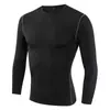 Roupas Esportivas de Manga Longa para Fitness Secagem Rápida Roupas de Compressão Futebol Basquete Corrida Roupas Base Elásticas Absorventes de Suor Respiráveis Roupas Apertadas