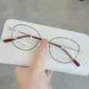 Montura de Gafas T12002 Roja Ultraligera de Metal Semi-Titanio para Mujer, Montura de Gafas de Alta Calidad y Elegante, Puede Equiparse con Gafas para Miopía