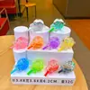 Adorno pequeño de pez marino acrílico, llavero de pez de océano, colgante creativo de botella de arena líquida de pez payaso, decoración de bolsa al por mayor