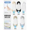 Calcetines de verano para mujer tipo barco, estilo seda de hielo delgada, adecuados para tacones altos, antideslizantes, invisibles, corte bajo, con suelas de algodón puro