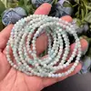 Pulsera de joyería de piedra cruda de cristal natural, cristal pulido de 6 mm, pulseras apiladas de múltiples vueltas, venta al por mayor popular transfronteriza