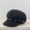Gorra octagonal de color sólido de alta calidad para mujer, nueva gorra de artista de moda retro estilo británico para otoño e invierno, gorra de plato estilo coreano artístico