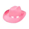 Sombrero de Vaquero Rosa Ribeteado para Niños, Sombrero de Vaquero Occidental Listo para Usar del Fabricante, Pañuelo de Seda Blanco y Negro Dick vaquero de Amazon