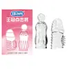 Agradable Funda de Encaje con Forma de Corona, Transparente, Alargada y Ampliada, Aislante Térmico, Retraso de la Eyaculación, Funda de Diente de Lobo, Anillo, Juguete Sexual