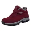 Sapatos para Idosos Outono e Inverno 2020 Cano Alto Quente de Algodão para Mulheres, Botas de Neve Casuais com Forro de Lã, Sapatos para Mãe e Pai, Sapatos para Caminhada para Homens