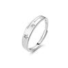 Anillo de meteorito de plata esterlina s925 para mujer, diseño de nicho, combinable, moderno, regalo de alta gama para San Valentín.