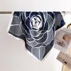 Bufanda de seda a rayas de primavera y verano, nueva moda, bufanda de satén de seda artificial, bufanda cuadrada de seda morera de 70 cm, chal protector solar, venta al por mayor